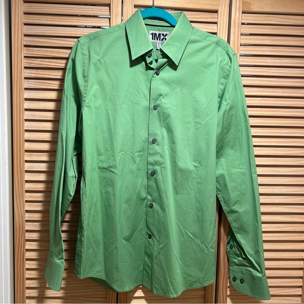 Express Green Men's Button Down Shirt